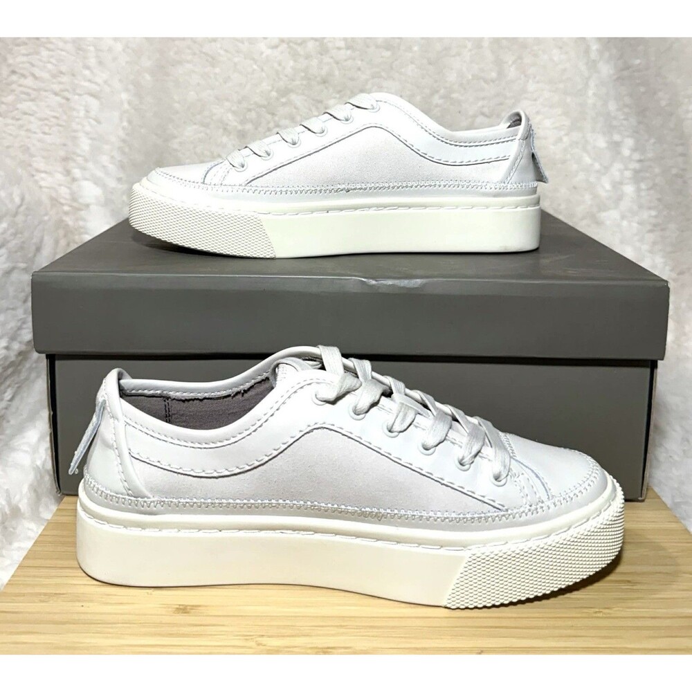 AllSaints Milla Women’s Leather Sneakers Off-White Size 6 NEW - Picture 4 of 5